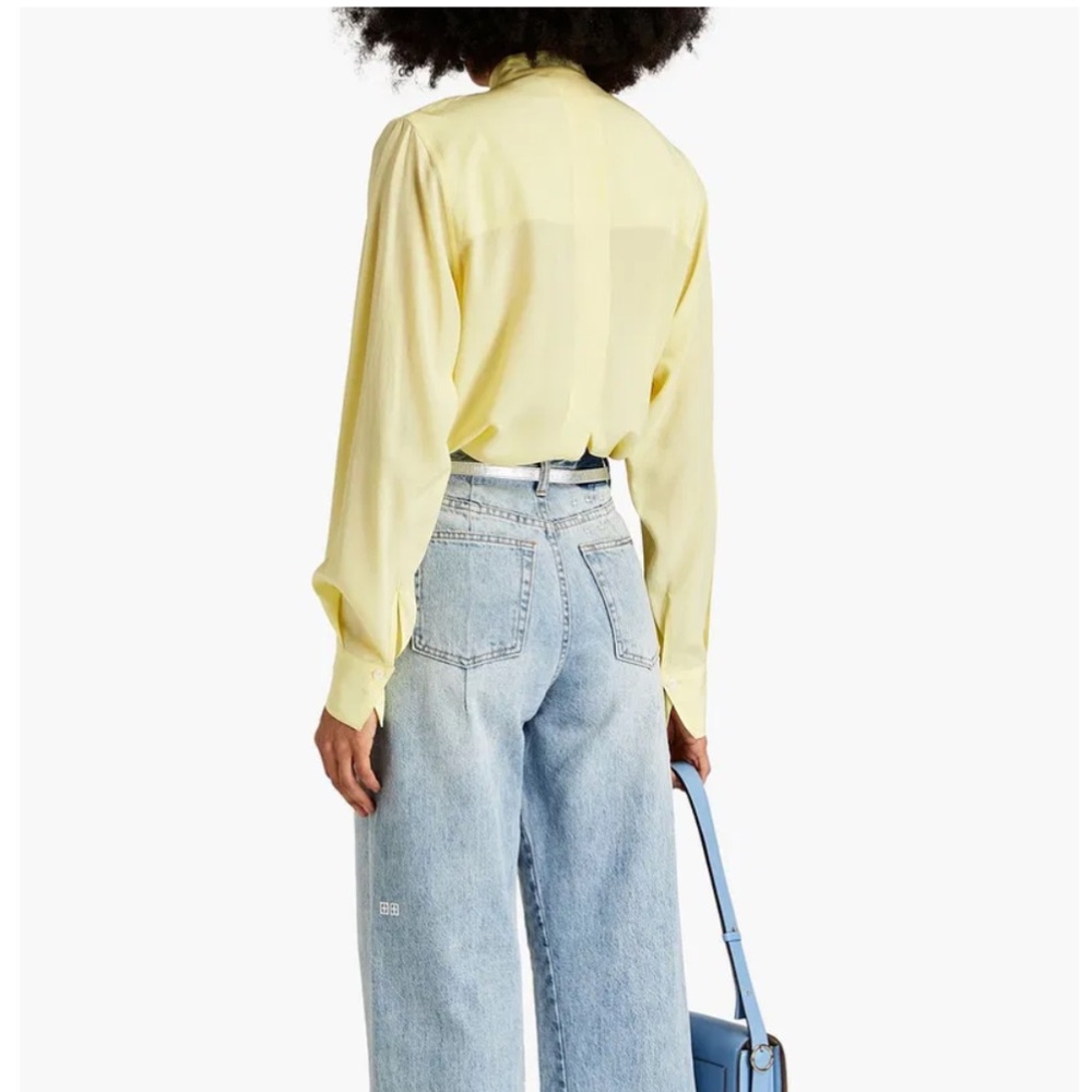 Victoria Beckham Cutout Tassel Silk Top - Picture 2 of 8